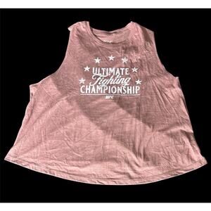 UFC‎ Gym Women’s Tank Top Size XL Cropped Mauve Pink New
